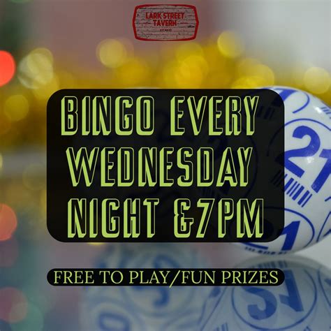 bingo on wednesday night.